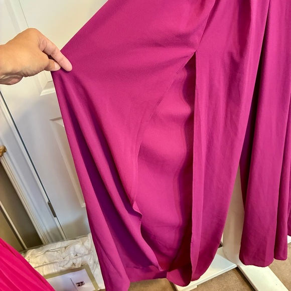 Lulu's Wide Leg Strappy Jumpsuit Size Large  Wedding Semi Formal *Missing Belt - Picture 7 of 11